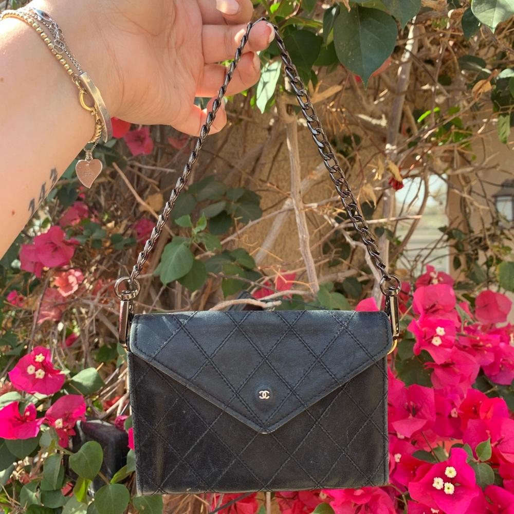 CHANEL Vintage Wild Stitch Wallet on chain